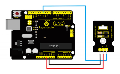 KEYESTUDIO digital IR receiver module KS0026, συμβατό με Arduino