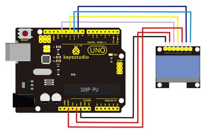 KEYESTUDIO OLED graphic display module KS0056, 1.3", 128x64