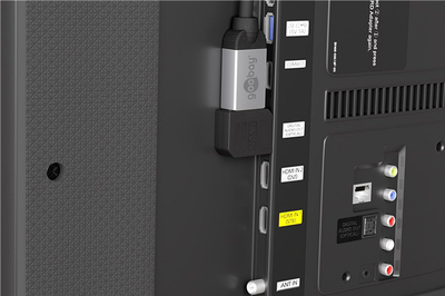 GOOBAY αντάπτορας HDMI θηλυκό σε αρσενικό 51724, 90°, 4K, μαύρος