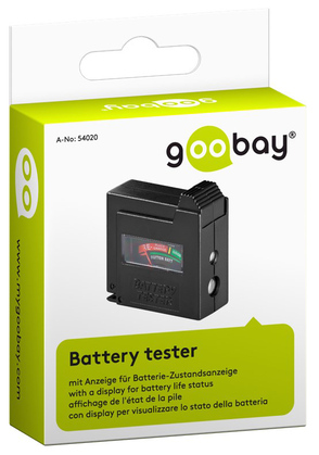 GOOBAY battery tester 54020, για AAA/AA/C/D/9V/N, μαύρο