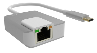 POWERTECH αντάπτορας δικτύου PTH-056, USB-C, 1000Mbps, 65W PD, ασημί