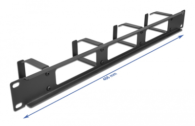 DELOCK Cable Managment για rack 66658, 4 θέσεων, 1U, μεταλλικό