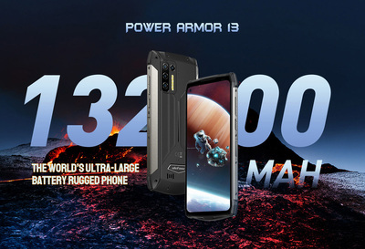ULEFONE smartphone Power Armor 13, 6.81", 8/256GB, 13200mAh, IP68/IP69K, μαύρο