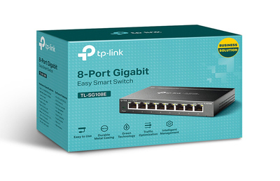 TP-LINK Easy Smart Switch TL-SG108E, 8-port 10/100/1000Mbps, Ver 6.0