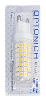 OPTONICA LED λάμπα 1645, 6W, 4500K, G9, 550lm, dimmable