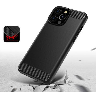 POWERTECH Θήκη Carbon MOB-1657 για iPhone 13 Pro, μαύρη