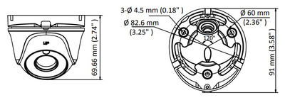 HIKVISION HIWATCH υβριδική κάμερα HWT-T120-M, 2.8mm, 2MP, IP66