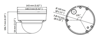 HIKVISION HIWATCH υβριδική κάμερα HWT-D340-VF, 2.8-12mm, 4MP, IP66, IK10