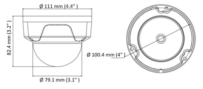 HIKVISION HIWATCH IP κάμερα HWI-D140H, POE, 2.8mm, 4MP, IP67 & IK10