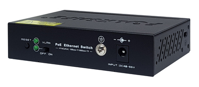 FOLKSAFE PoE Ethernet Switch FS-S1004EP-E, 4 Ports 10/100Mbps