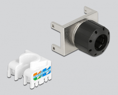 DELOCK keystone module RJ45 σε LSA 180° 87036, Cat.6A, ασημί