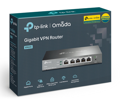 TP-LINK Gigabit VPN router ER605, 5x Ethernet port, Ver 1.0