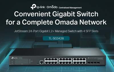 TP-LINK L2+ managed switch TL-SG3428, 24-Port Gigabit, 4x SFP, Ver. 2.0 TP-LINK L2+ managed switch TL-SG3428, 24-Port Gigabit, 4x SFP, Ver. 2.0