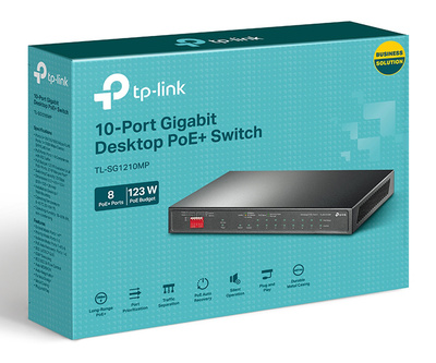 TP-LINK Desktop Switch TL-SG1210MP, 10-Port Gigabit, Ver 2.0 TP-LINK Desktop Switch TL-SG1210MP, 10-Port Gigabit, Ver 2.0