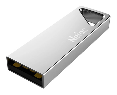 NETAC USB Flash Drive U326, 64GB, USB 2.0, ασημί