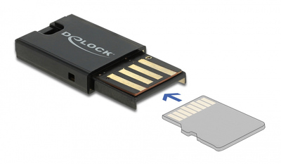 DELOCK USB card reader 91603 για κάρτες μνήμης micro SD, μαύρο