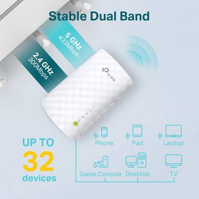 TP-LINK mesh WiFi extender RE220, AC750, dual band, Ver 3.0 TP-LINK mesh WiFi extender RE220, AC750, dual band, Ver 3.0