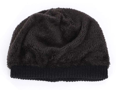 Πλεκτός σκούφος beanie SHO-0006, unisex, μπορντό