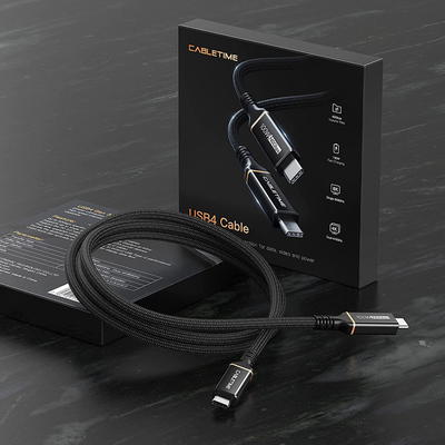 CABLETIME καλώδιο USB-C CT-USB4, 100W, 8K, 40Gbps, 1m, μαύρο CABLETIME καλώδιο USB-C CT-USB4, 100W, 8K, 40Gbps, 1m, μαύρο