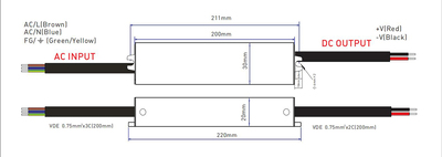 YSD τροφοδοτικό DC 30WHA-12, 12VDC, 30W, 2.5A, IP67