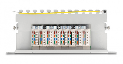 DELOCK patch panel 66871 για καμπίνα δικτύου 10"/0.5U, 8x ports, γκρι