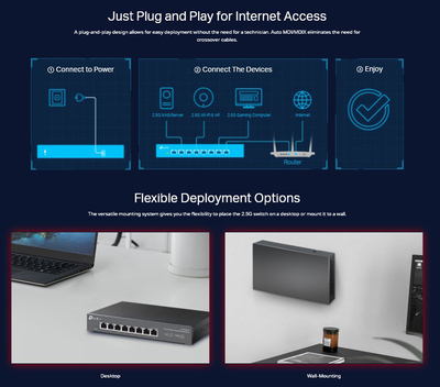 TP-LINK Multi-Gigabit Desktop Switch TL-SG108-M2, 8-Port 2.5G, Ver. 1.0 TP-LINK Multi-Gigabit Desktop Switch TL-SG108-M2, 8-Port 2.5G, Ver. 1.0