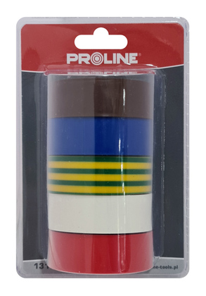 PROLINE μονωτική ταινία 13161, 19mm, 10m, διάφορα χρώματα, 5τμχ