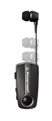 POWERTECH earphone Klipp 2 PT-998 multipoint, Bluetooth 5.1, USB-C, γκρι