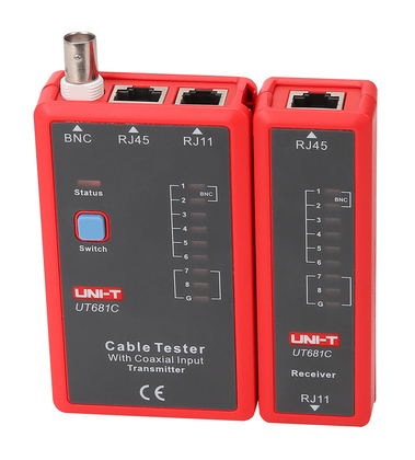 UNI-T tester καλωδίων δικτύου UT681C, RJ45/RJ11/BNC