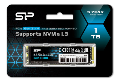 SILICON POWER SSD PCIe Gen3x4 P34A60 M.2 2280, 1TB, 2.200-1.600MB/s