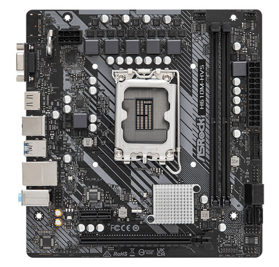 ASROCK μητρική H610M-HVS, 2x DDR4, s1700, USB 3.2 Gen1, mATX