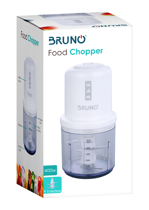 BRUNO πολυκόπτης BRN-0066, 500ml, 400W, 4 λεπίδες, λευκό