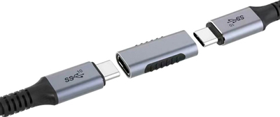 POWERTECH αντάπτορας USB-C θηλυκό σε USB-C θηλυκό PTH-060, γκρι