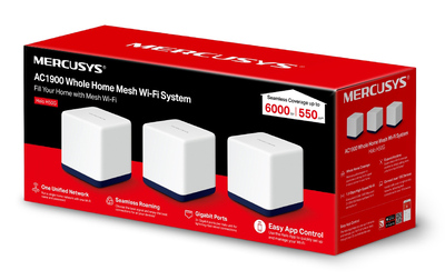 MERCUSYS Mesh Wi-Fi System Halo H50G, 1.9Gbps Dual Band, 3τμχ, Ver. 1.0