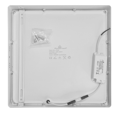 POWERTECH LED panel PAN-0004, 18W, 22.5 x 2.8cm, 4000K, 1820lm, λευκό