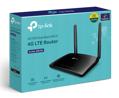 TP-LINK router Archer MR200, 4G LTE, Wi-Fi 750Mbps AC750, Ver. 5.2 TP-LINK router Archer MR200, 4G LTE, Wi-Fi 750Mbps AC750, Ver. 5.2