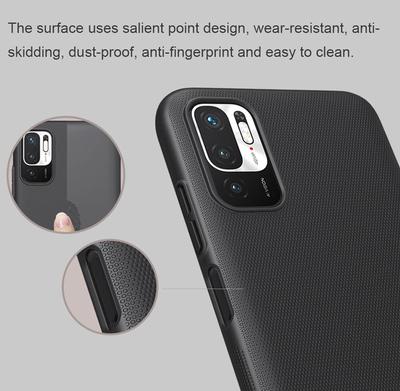 NILLKIN θήκη Super Frosted Shield για Xiaomi Note 11 5G/M4 Pro 5G, μαύρη