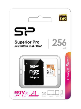 SILICON POWER κάρτα μνήμης Superior Pro microSDXC UHS-I, 256GB, Class 30