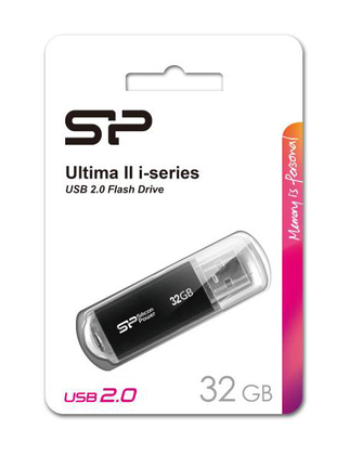 SILICON POWER USB Flash Drive Ultima II-I, 32GB, USB 2.0, μαύρο