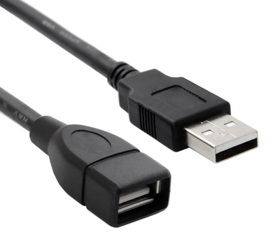 POWERTECH καλώδιο προέκτασης USB CAB-U011, 480Mbps, 1.5m, μαύρο