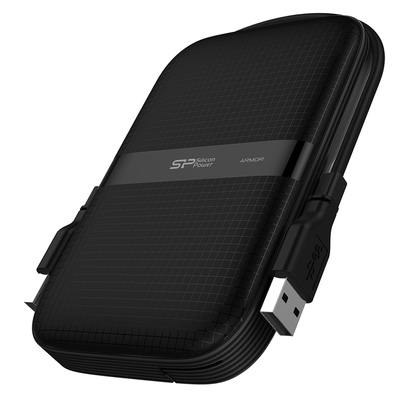 SILICON POWER εξωτερικός HDD Armor A60, 2TB, USB 3.2, μαύρος