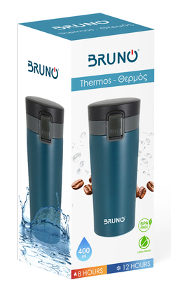 BRUNO θερμός BRN-0072, με κλείδωμα, anti-slip, 400ml, μπλε