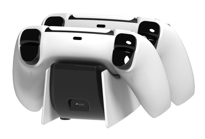 ROAR βάση φόρτισης gamepad RR-0020 για 2x PS5 DualSense, λευκή