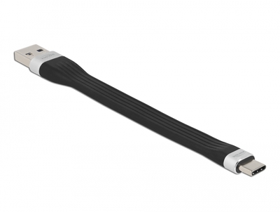 DELOCK καλώδιο USB 3.2 σε USB-C 85771, 15W, 5Gbps, FPC, 13.5cm, μαύρο