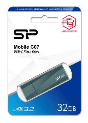 SILICON POWER USB-C Flash Drive Mobile C07, 32GB, USB 3.2, μπλε