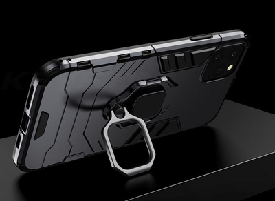 POWERTECH Θήκη Ring Armor MOB-1748 για iPhone 14 Pro, μαύρη
