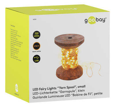 GOOBAY LED φωτιστικό Yarn Spool 60341, 2700K, 100 LEDs, USB, 10m