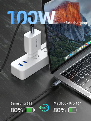 CABLETIME καλώδιο USB-C CT-CMCM2, USB 3.1, 100W, 20Gbps, 4K, 1.5m, μαύρο