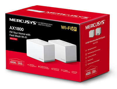 MERCUSYS Mesh Wi-Fi 6 System Halo H70X, 1.8Gbps Dual Band, 2τμχ, Ver 1.0