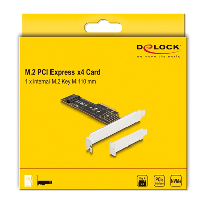 DELOCK κάρτα επέκτασης PCIe x4 σε M.2 M Key 110mm 89836, NVMe